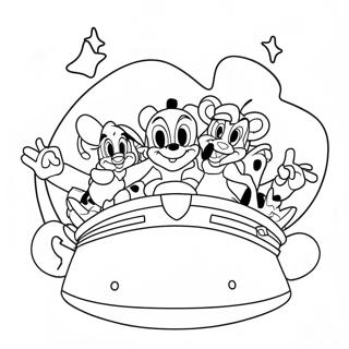 Magical Disney Characters On Cruise Coloring Page 17112-13961