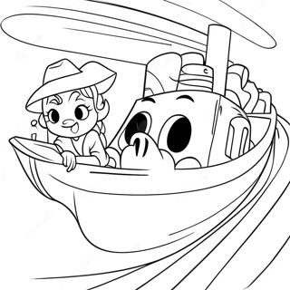 Magical Disney Characters On Cruise Coloring Page 17112-13963