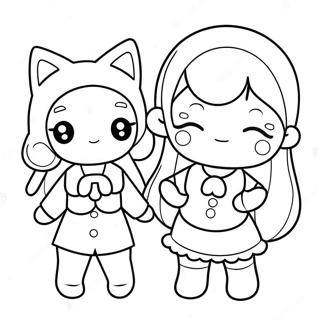 Kawaii Cute Anime Characters Coloring Page 1711-1481