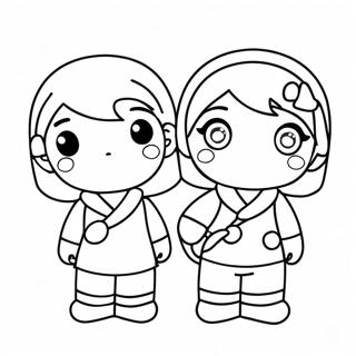 Kawaii Cute Anime Characters Coloring Page 1711-1482