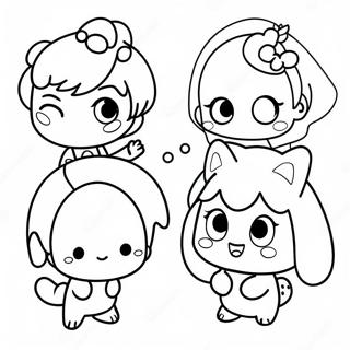 Kawaii Cute Anime Characters Coloring Page 1711-1483