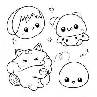 Kawaii Cute Anime Characters Coloring Page 1711-1484