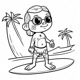 Zuma With Surfboard Coloring Page 17122-13970