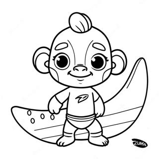 Zuma With Surfboard Coloring Page 17122-13971