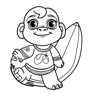 Zuma With Surfboard Coloring Page 17122-13972