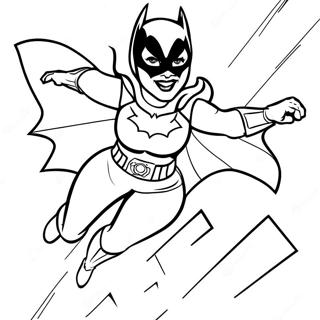 Batgirl In Action Coloring Page 17182-14017