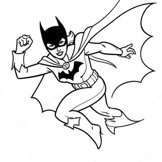 Batgirl In Action Coloring Page 17182-14018