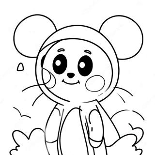 Colorful Cartoon Character Coloring Page 17201-14030