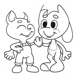 Colorful Cartoon Character Coloring Page 17201-14031