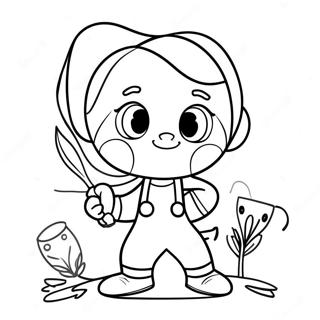 Colorful Cartoon Character Coloring Page 17201-14032