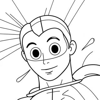 Adventurous Superhero Character Coloring Page 17202-14034