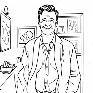 Chandler Bing Funny Moments Coloring Page 17212-14044