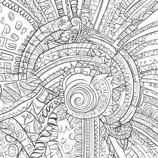 Intricate Aztec Patterns Coloring Page 17222-14049