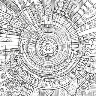 Intricate Aztec Patterns Coloring Page 17222-14050