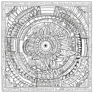 Intricate Aztec Patterns Coloring Page 17222-14051