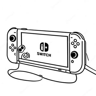 Colorful Nintendo Switch Console Coloring Page 1722-1488