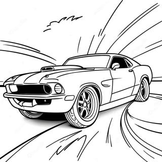 Fast Drag Car Racing Coloring Page 17242-14068