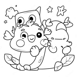 True With Colorful Friends Coloring Page 17252-14077