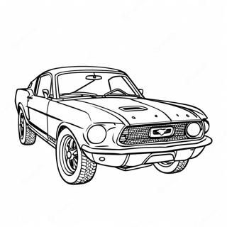 Mustang Car Coloring Page 17261-14076