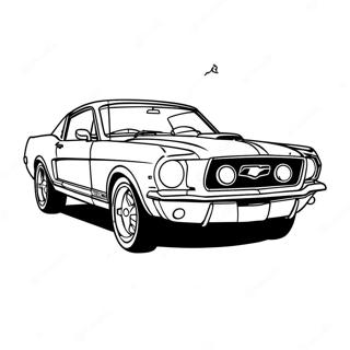 Classic Mustang Car Coloring Page 17262-14081