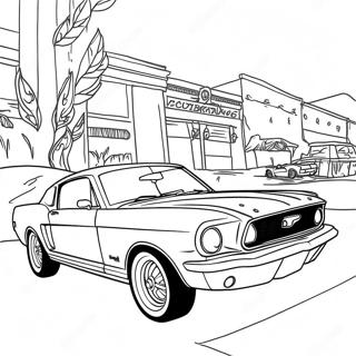 Classic Mustang Car Coloring Page 17262-14082