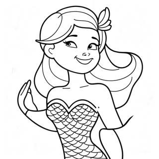 Elsa Mermaid Coloring Page 17271-14087