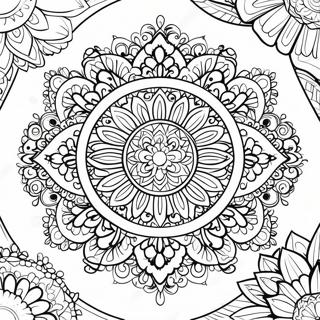 Wellness Mandala Coloring Page 17291-14102