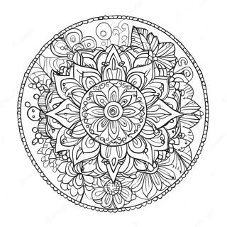 Wellness Mandala Coloring Page 17291-14103