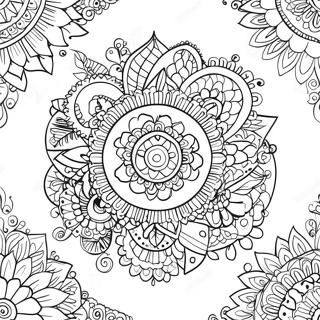 Wellness Mandala Coloring Page 17291-14104