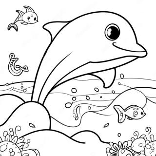 Lisa Frank Colorful Dolphin Coloring Page 172-143