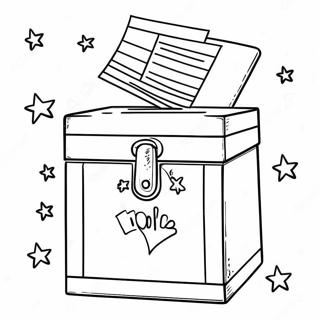 Festive Election Day Ballot Box Coloring Page 17302-14113