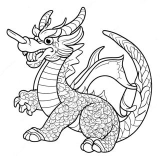 Korean Dragon Coloring Page 17312-14123