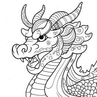 Korean Dragon Coloring Page 17312-14124