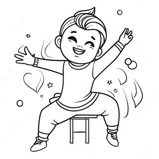 Cute Tiktok Dancer Coloring Page 1732-1494