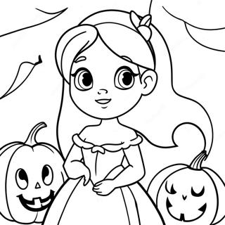 Disney Princess Halloween Coloring Pages