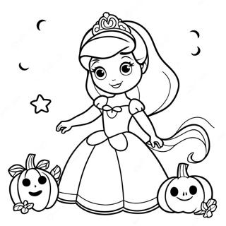 Disney Princess Halloween Coloring Page 17331-14134