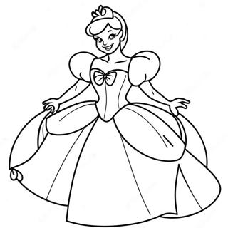 Cinderella In A Spooky Costume Coloring Page 17332-14139