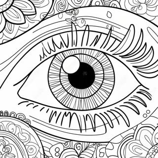 Realistic Eye Close Up Coloring Page 17342-14142