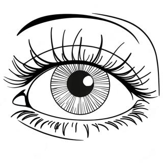 Realistic Eye Close Up Coloring Page 17342-14144