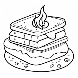 Delicious S Mores By The Campfire Coloring Page 17352-14151