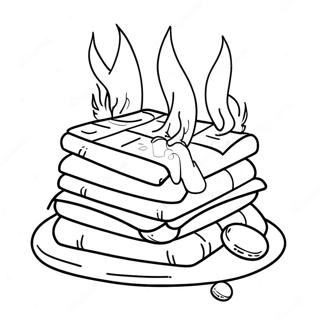 Delicious S Mores By The Campfire Coloring Page 17352-14152