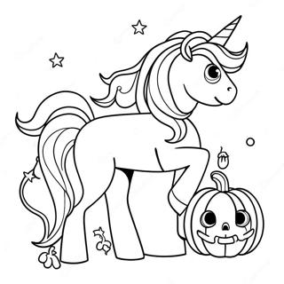 Halloween Unicorn Coloring Pages