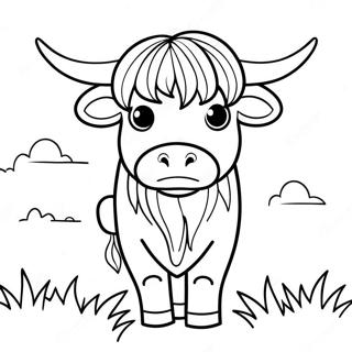 Highland Cow Coloring Page 17421-14206