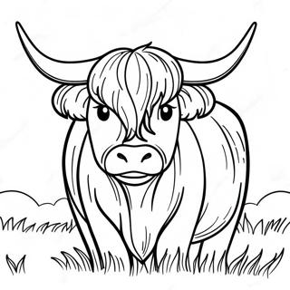 Highland Cow Coloring Page 17421-14207