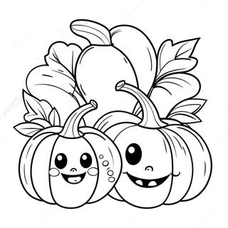 Cute Pumpkin Family Coloring Page 1742-1502