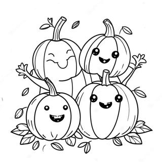 Cute Pumpkin Family Coloring Page 1742-1503