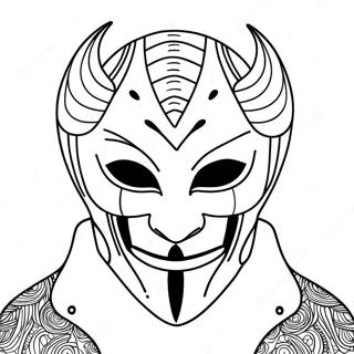 The Fiend Mask Coloring Page 17462-14244