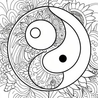 Yin Yang Symbol Coloring Page 17471-14254