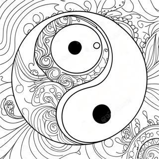 Yin Yang Symbol Coloring Page 17471-14255