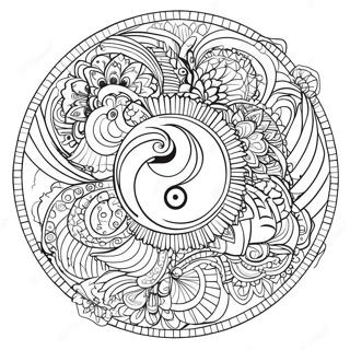 Yin Yang Coloring Pages